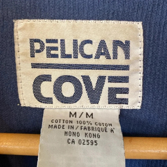 Vintage Corduroy Pelican Cove Navy Mid Length Jacket Sz M Grunge Military 90's - Picture 5 of 15